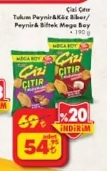 Çizi Çıtır Tulum Peynir&Köz Biber/Peynir&Biftek Mega Boy 190G