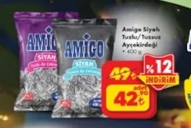 Amigo Siyah Tuzlu/Tuzsuz Ayçekirdeği 400 G