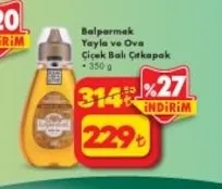 Balparmak Yayla Ve Ova Çiçek Balı Çıtkapak 350 G