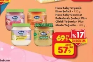 Hero Baby Organik Elma Şeftali 125 G