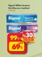Signal White System Diş Macunu Çeşitleri 75 Ml