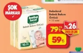 Bebeland Bebek Bakım Örtüsü 10 Adet