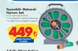 Taşınabilir Makaralı Hortum Seti