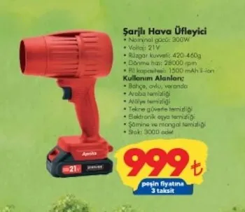 Şarjlı Hava Üfleyici