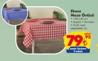 Ekose Masa Örtüsü