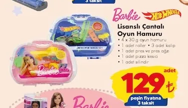 Barbie Lisanslı Çantalı Oyun Hamuru