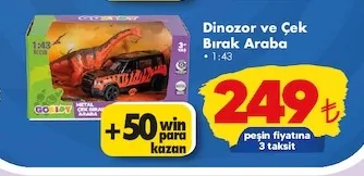 Dinozor Ve Çek Bırak Araba