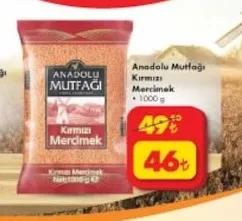 Anadolu Mutfağı Kırmızı Mercimek 1000 G