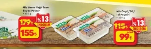 Mis Yarım Yağlı Taze Beyaz Peynir 650 G