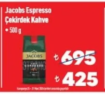 Jacobs Espresso Çekirdek Kahve 500 G