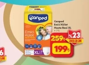 Canped Emici Külot Hasta Bezi Xl 7'Li