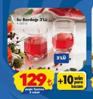 Su Bardağı 3'Lü