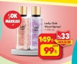 Lady Club Vücut Spreyi 250 Ml