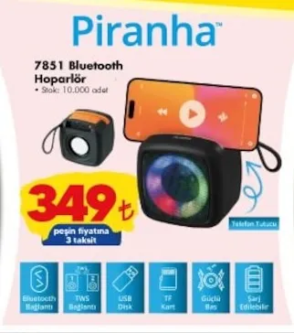Piranha 7851 Bluetooth Hoparlör