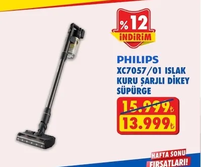 Philips Xc7057/01 Islak Kuru Şarjlı Dikey Süpürge