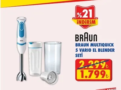 Braun Multiquick 5 Vario El Blender Seti