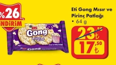 Eti Gong Mısır Ve Pirinç Patlağı 64 G