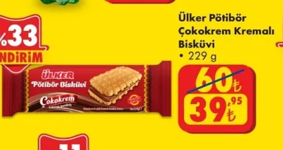 Ülker Pötibör Çokokrem Kremalı Bisküvi 229 G