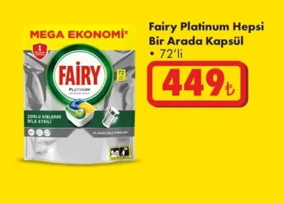 Fairy Platinum Hepsi Bir Arada Kapsül 72'Li