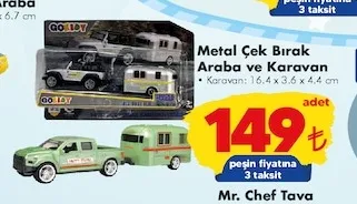 Metal Çek Bırak Araba Ve Karavan