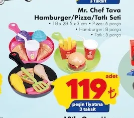 Mr. Chef Tava Hamburger/Pizza/Tatlı Seti