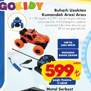 Buharlı Uzaktan Kumandalı Arazi Aracı