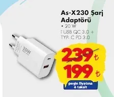 As-X230 Şarj Adaptörü