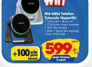 Md-68Bt Telefon Tutuculu Hoparlör