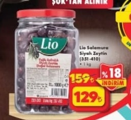Lio Salamura Siyah Zeytin 1 Kg