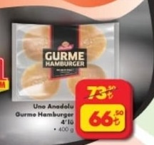 Uno Anadolu Gurme Hamburger 4'Lü 400 G