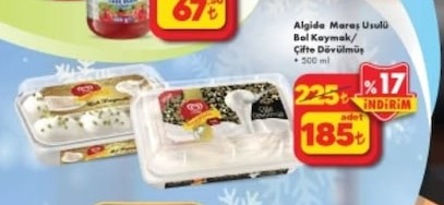 Algida Maraş Usulü Bol Kaymak/Çifte Dövülmüş 500 Ml