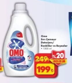 Omo Sıvı Çamaşır Deterjanı Renkliler Ve Beyazlar 1500 Ml