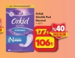 Orkid Günlük Ped Normal 40'Lı