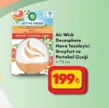 Air Wick Decosphere Hava Tazeleyici Greyfurt Ve Portakal Çiçeği 75 Ml