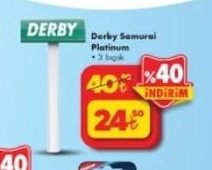 Derby Samurai Platinum 3 Bıçaklı