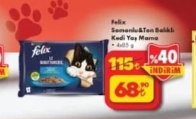 Felix Somonlu&Ton Balıklı Kedi Yaş Mama 4X85 G