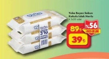 Yuka Beyaz Sabun Kokulu Islak Havlu