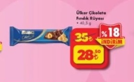 Ülker Çikolata Fındık Rüyası 40.5 G