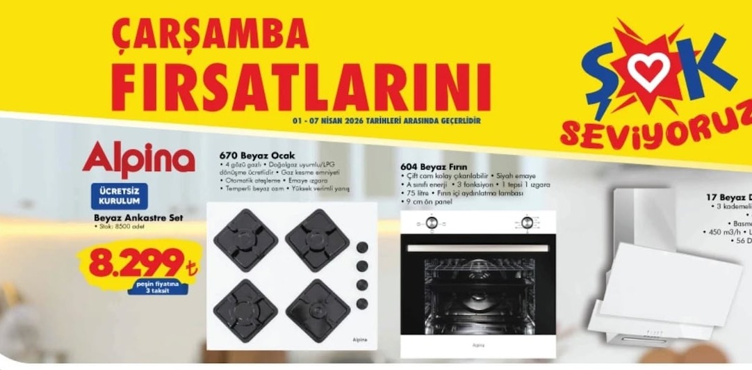 Alpina Beyaz Ankastre Set