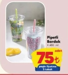 Pipetli Bardak 480 Ml
