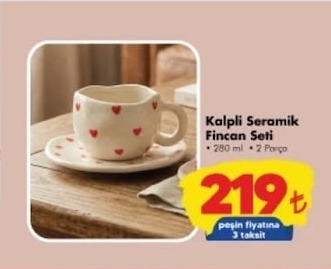 Kalpli Seramik Fincan Seti