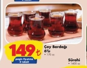 Çay Bardağı 6'Lı