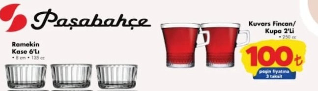 Paşabahçe Kuvarz Fincan/Kupa 2'Li