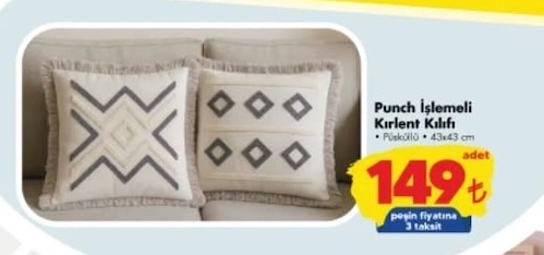 Punch İşlemeli Kırlent Kılıfı