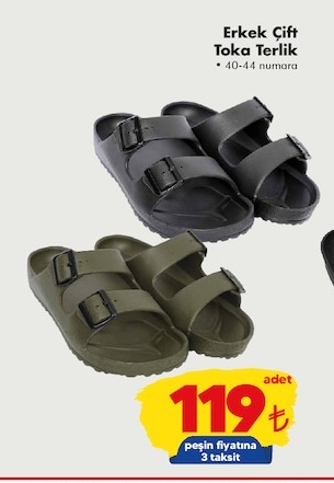 Erkek Çift Toka Terlik
