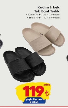 Kadın/Erkek Tek Bant Terlik