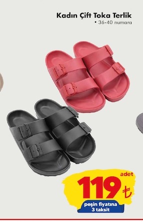 Kadın Çift Toka Terlik
