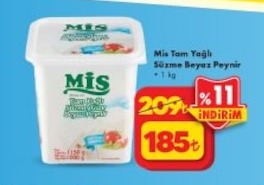 Mis Tam Yağlı Süzme Beyaz Peynir 1 Kg