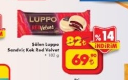 Şölen Luppo Sandviç Kek Red Velvet 182 G