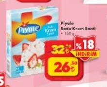 Piyale Sade Krem Şanti 150 G